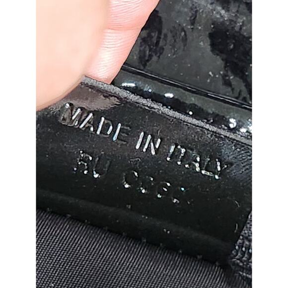 Dior Galliano Rare Vtg Y2k Black Patent Leather Diorissimo Monogram Saddle Bag - Picture 8 of 11